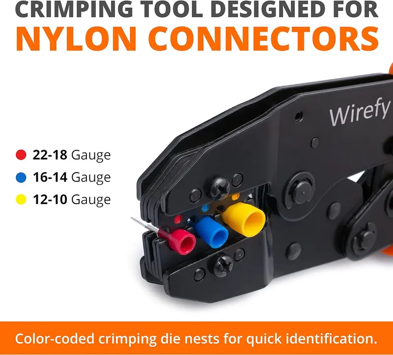 Crmp-01 Ratchet Crimper For Standard Insulated Terminals (22–10 Awg) 2