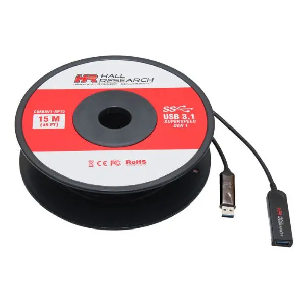 Cusb3-Ap30 Active Optical Usb 3.1 A-To-A Cable – 100 Ft, Plenum-Rated, High-Bandwidth Extension 1