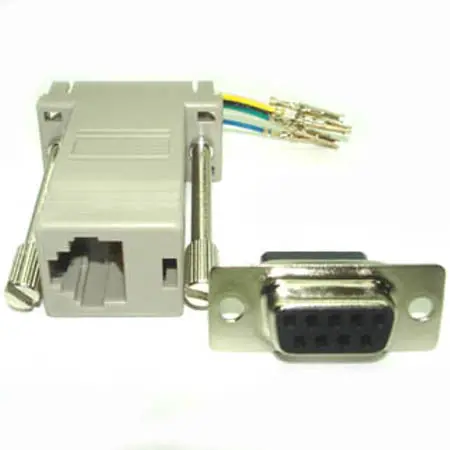 Db9 Female To Rj12 Adapter – 6-Pin Modular Interface, Compact Design 1