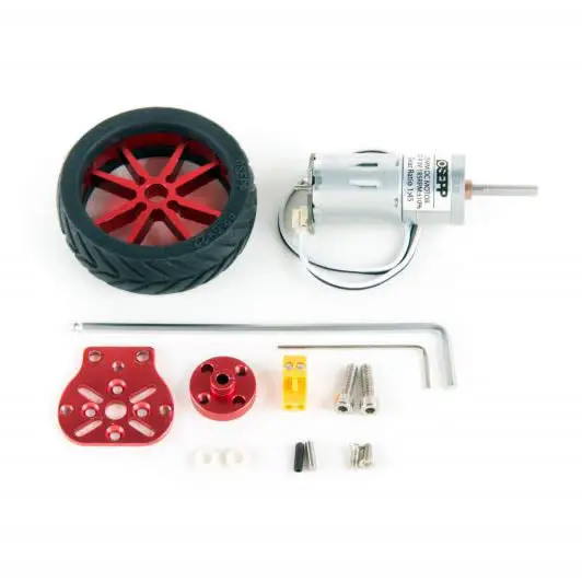 Dc25Wrim 9V Wheel-Mounted Dc Motor Kit – Aluminum Brackets & Terminal Set 1