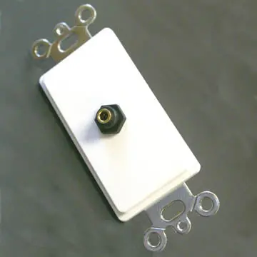Decora-Style Wall Plate Insert – 3.5Mm Stereo Audio Jack Mounting Kit 1