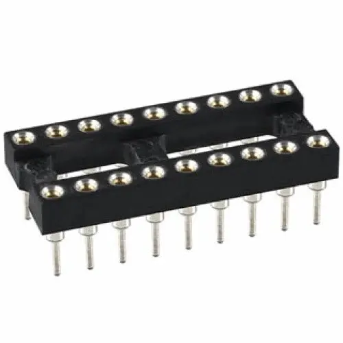 Dgb-1611-1 18-Pin Dip Ic Socket – Machined Contacts, 7.62 Mm Pitch 1