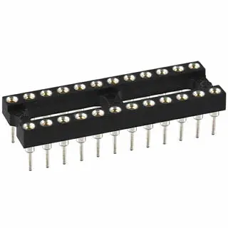 Dgb-1911-1 24-Pin Dip Ic Socket – Machined Contacts, 7.62 Mm Pitch 1