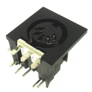 Din 5-Pin Plastic Right-Angle Jack Connector – Pcra Style, 180° Orientation 1