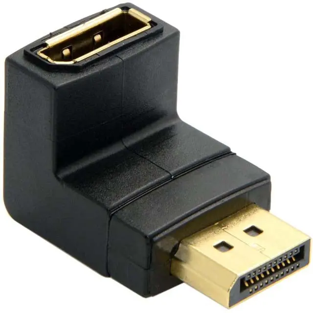 Displayport Male-To-Female Right-Angle Adapter Cable 1
