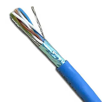 Dm-Cbl-8G-Np-Sp1000 Blue Shielded Cat5E Cable – 1000 Ft, 24 Awg Solid, Ft4-Rated Digital Media 1