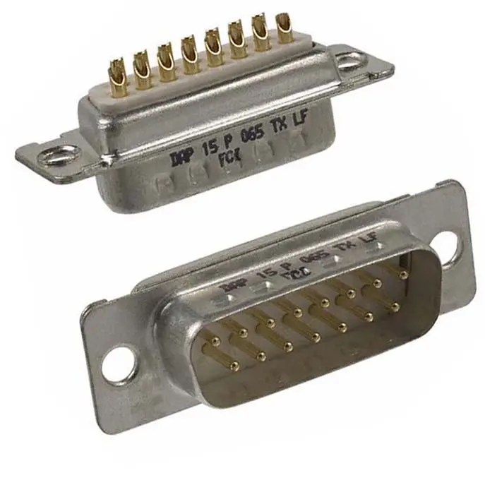 Dp15-10 Db15 Male Straight Tin-Plated Connector – Black Housing, 10-Pack 1
