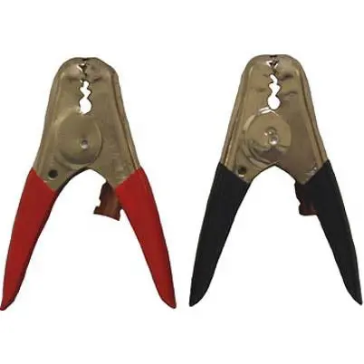 Dual-Color Cable Clamp Set — Red And Black Booster Clamps, 2-Piece Kit 1