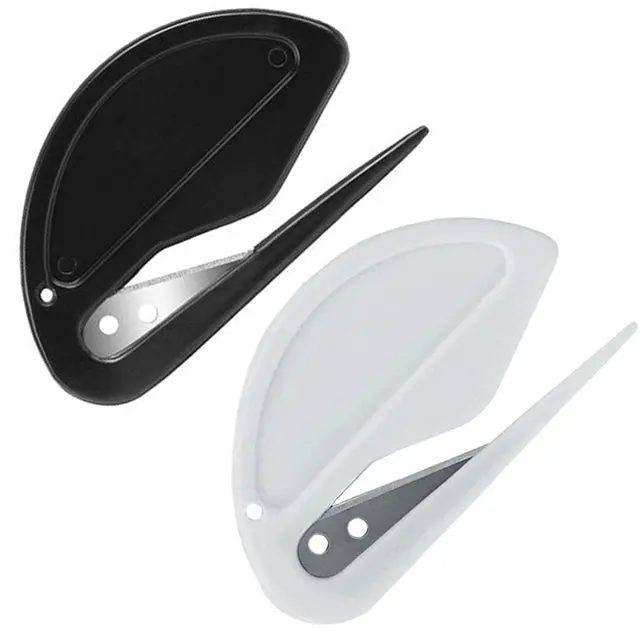 Dual-Tone Envelope Opener Tool – Sleek Black And White Design 1