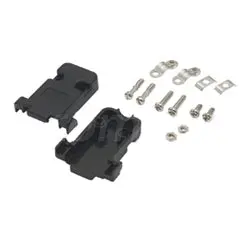 E88301004 Two-Piece Black Plastic Db9 Connector Hood With Hardware (50 Per Pack) 1