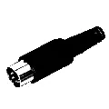 Eta1 3-Pin Din Plug – Inline Plastic Connector, Black Housing 1