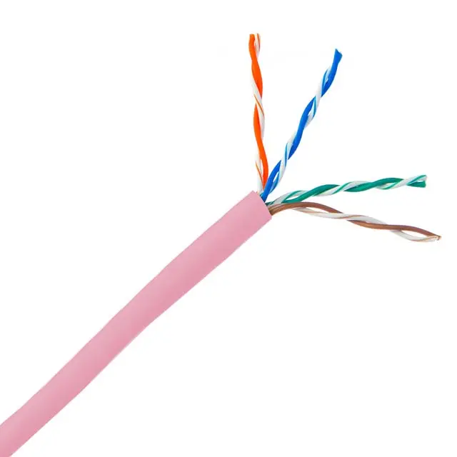 Evnsl86A-0250 Pink Cat5E Ethernet Cable: 250 Ft, Ft4-Rated, Unshielded Twisted Pair (Utp), 4-Pair/24 Awg 1