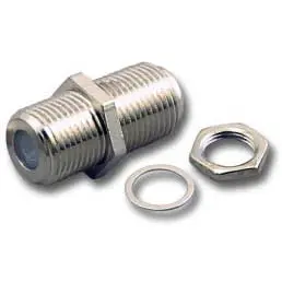 F-81X - Gold-Plated F-Female Chassis-Mount Adapter (3/8-32") 1