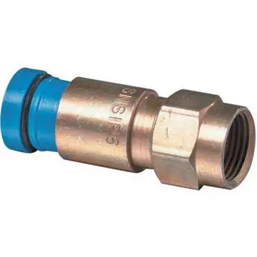 F-Type Compression Plug – Rg6 Coaxial Cable, Blue Perma-Seal, Pack Of 10 1