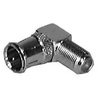 F-Type Push-On Plug-To-Jack Right-Angle Adapter 1