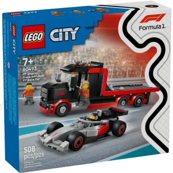 F1 Display Truck Set Featuring Audi Race Car – 508-Piece Lego City Build 1