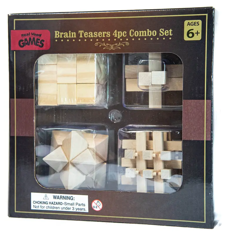 Four-Piece Brain Teaser Combo Pack For Logic Lovers 1