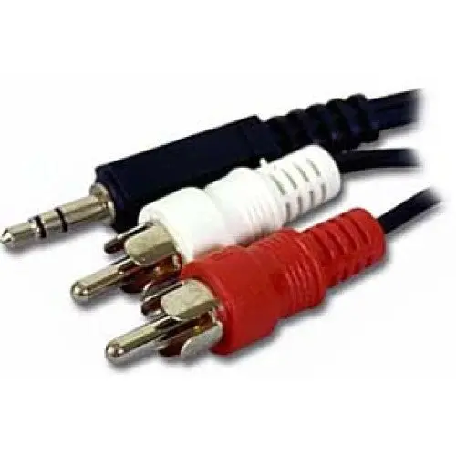 Gay-3901 – 6-Inch 3.5Mm Stereo Audio Cable With Plug And Dual Rca Connectors 1