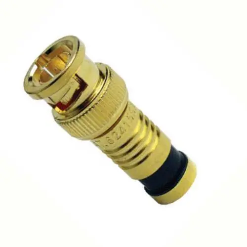 Gca-153 – Bnc Male Compression Plug For Rg6 Cables (Black Housing, Gold Plating) 1