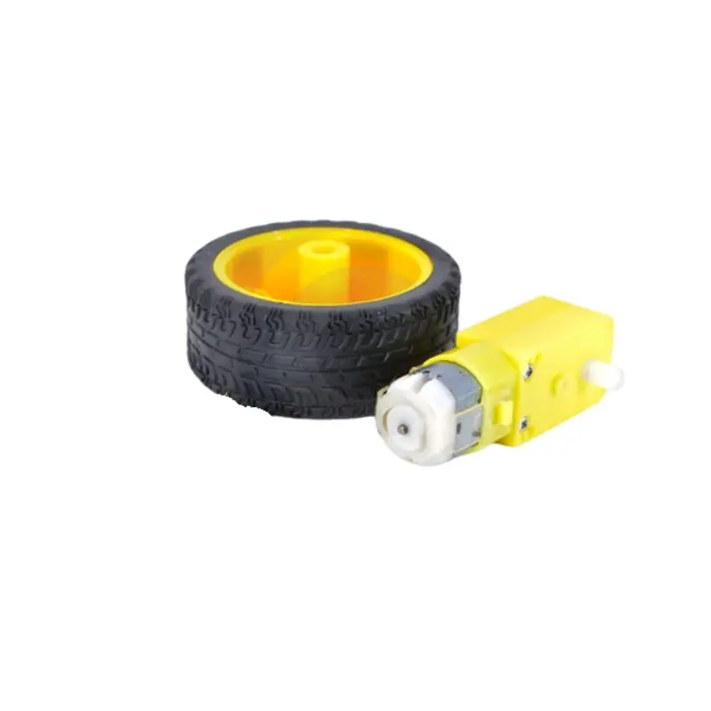 Geared Motor Wheel Kit – 2.5" Wheels, 1:48 Ratio, 3–6V Operation 1