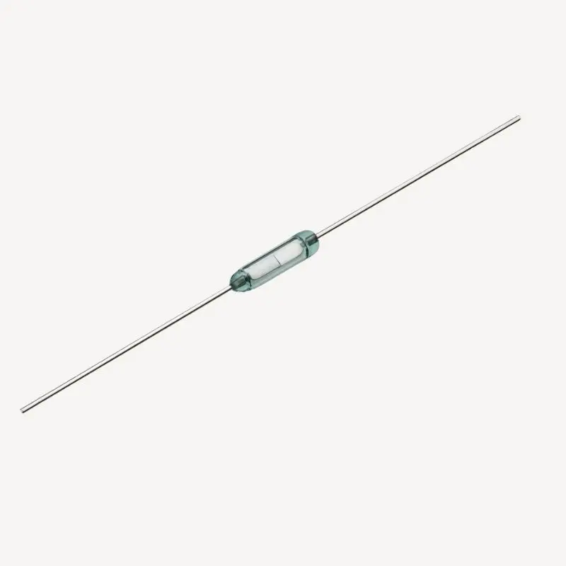 Glass-Body Normally Open Reed Switch – 1P1T, 2 × 10 Mm, Axial Leads, 0.35 A @ 200 V 1