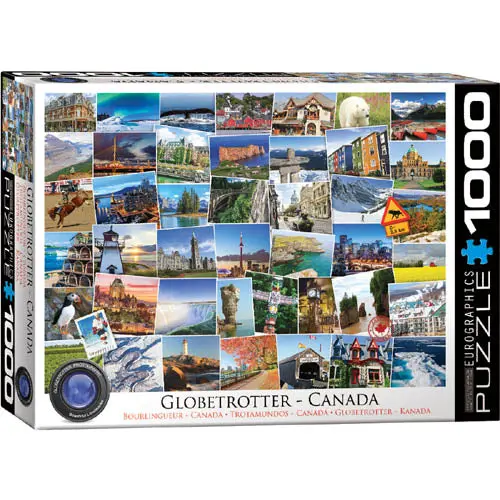 Globetrotter Canada Jigsaw Puzzle – 19.25 X 26.62 Inch Educational World Map Activity 1