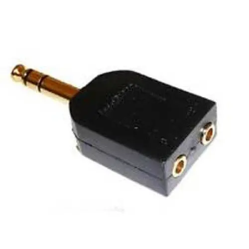 Gold-Plated 6.3Mm Stereo Plug To 3.5Mm Stereo Jack Adapter 1