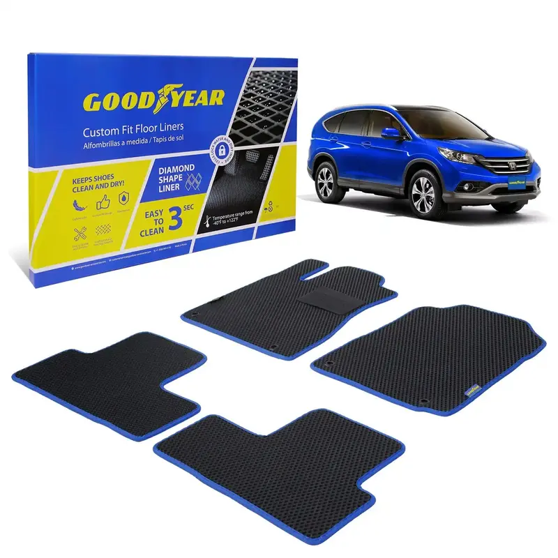 Goodyear Gy004058 Custom-Fit All-Weather Floor Liners – Diamondtread Pattern For Superior Grip & Protection 1