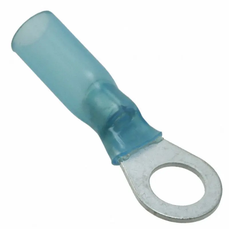 Gqac-3409-100 – Blue Heat-Shrink Ring Terminal, #10 Stud, 16–14 Awg, 5 Mm Id × 8 Mm Od (100-Pack) 1