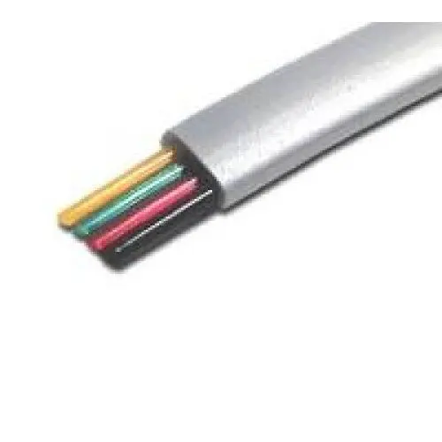 Gray Flat Telephone Cable – Unshielded, 6-Conductor, 28 Awg, Cat3, 1000 Ft, Ft4 Rated 1