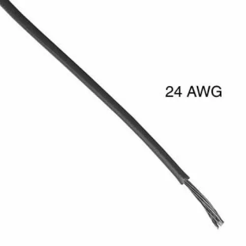 Grey 24 Awg Stranded Tc Wire – 100 Ft, Pvc Insulated, Ft1 Rated, 300V, 15°C 1