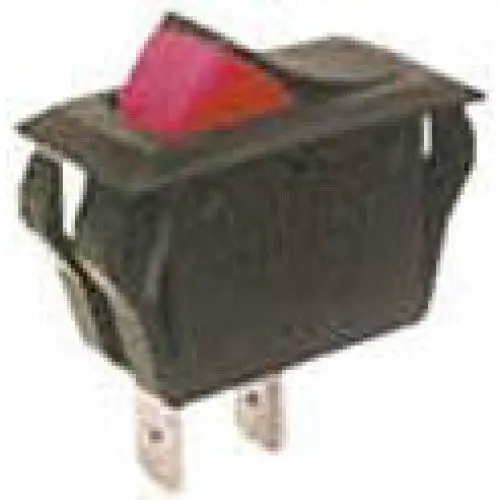 Hb-110-C2N-Bbrb-Dp Single-Pole Single-Throw Rocker Switch – 20A, 125Vac, Dual-Color (Black/Red) Actuator, 13.5×28Mm Quick-Terminal Mount 1