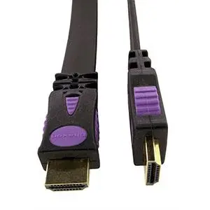 Hdm4Fmm01M-B - 3Ft Flat Black Hdmi 1.4 Cable For Space-Saving Installations 1