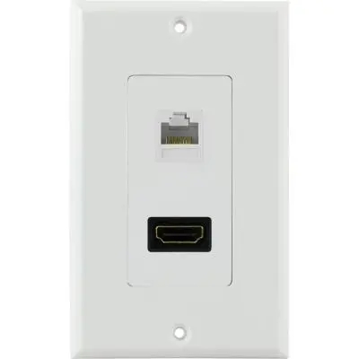 Hdmi And Ethernet Wall Plate – Hdmi Plus Rj45 Combo Mounting Plate 1