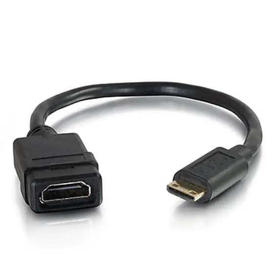 Hdmi Female To Mini Hdmi Male Adapter Cable – 6 Inches 1