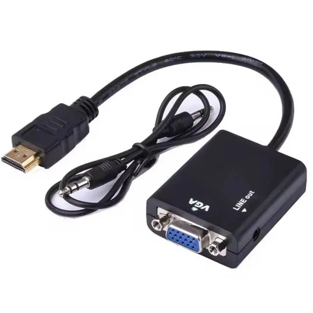 Hdmi To Vga Active Adapter Cable – Includes Audio Support And Power Input 1