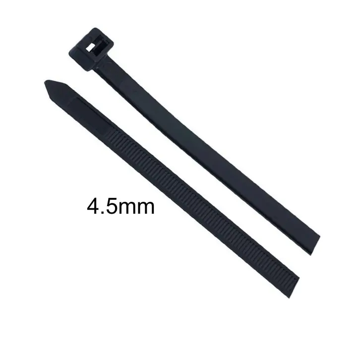 Heavy-Duty Black Nylon Cable Ties – 8-Inch Length, 60-Pound Tensile Strength, 4.5Mm Width (Pack Of 100) 1