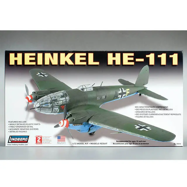 Heinkel He-111 Model Kit – 1:72 Scale Wwii German Bomber Replica 1