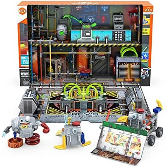 Hexbug Junkbots Revs Secret Headquarters Building Kit – 200+ Piece Playset 1