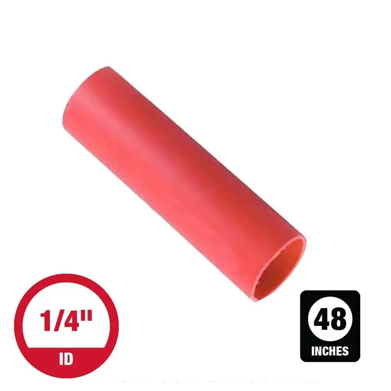 Hst205R-48 - Heat-Shrink Tubing – 1/4 In Id, 4 Ft Length, Red, 3:1 Shrink Ratio, 110°C, Adhesive-Lined 1