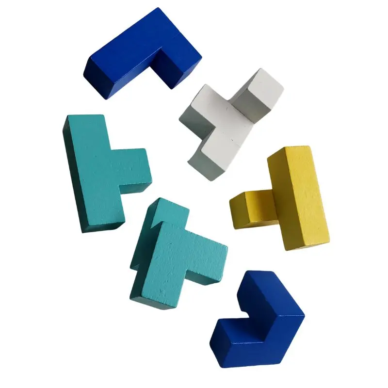 Interlocking Wooden Block Puzzle – Educational Brain-Teaser Toy For Spatial Learning 1