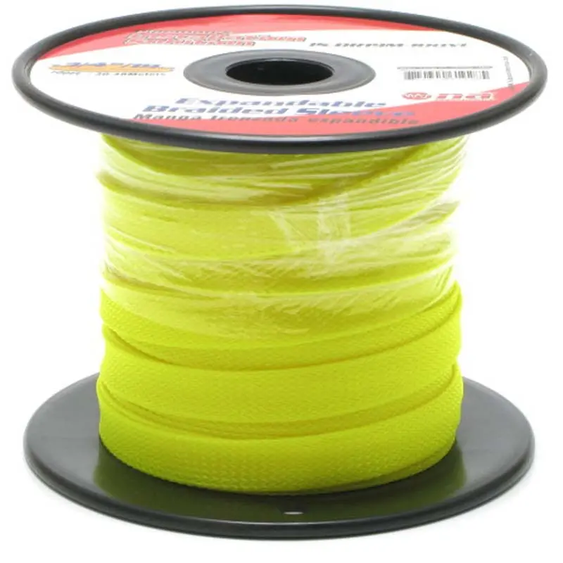 Is-Br10M-100Yl Flexible Braided Cable Sleeve – 3/8-Inch Diameter, Yellow, 100 Ft Length 1