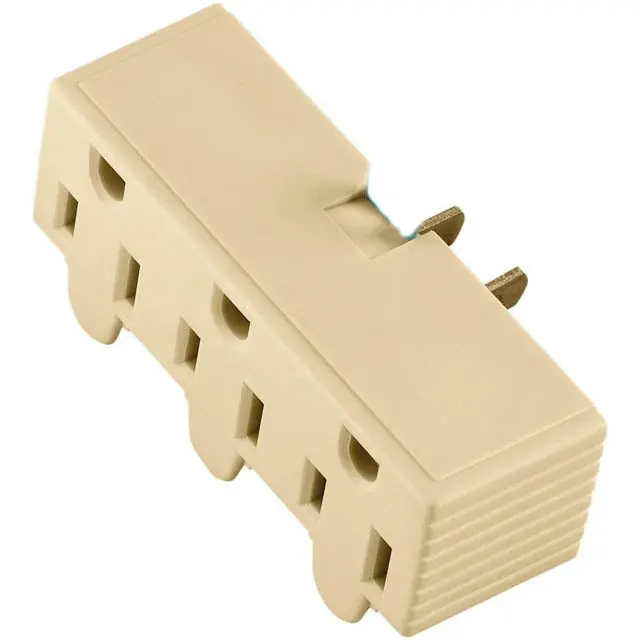 Ivory 3-Outlet Wall Tap – Low-Profile Surface-Mount Design 1