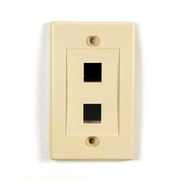 Je317A-V2 Iv Two-Port Designer Ivory Wall Plate 1