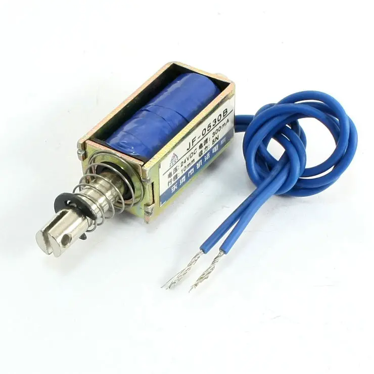 Jf-0530B Miniature Dc Push-Pull Solenoid — 12V, 5N Force, 10Mm Stroke, Open-Frame Design 1