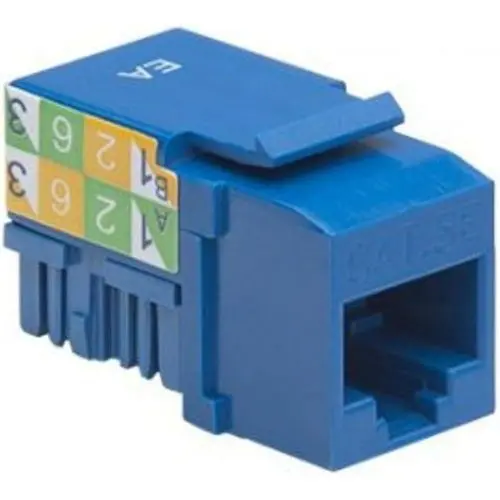 Keystone Rj45 Cat5E Blue Jack With 110-Type Termination – Compatible With Tah-4759 Punch-Down Tool 1
