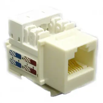 Kj8B-C6-Us/Iv — Cat6 Keystone Jack, 110-Type Termination, Us Standard Faceplate 1