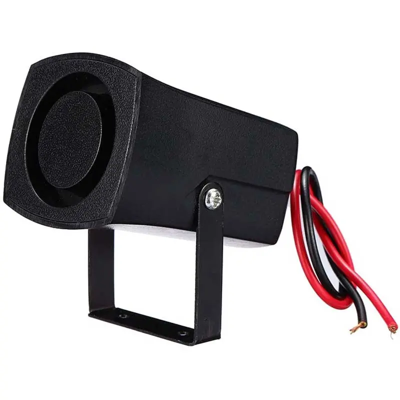 Kx-5018 – 12–24V Electronic Siren With 6-Tone Selection, 120 Db Output, Black Housing 1