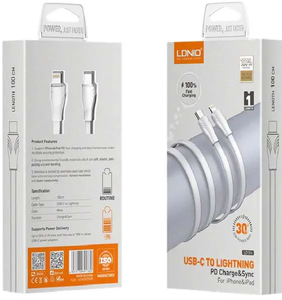 Lc131L Usb-C To Lightning Cable – 3-Foot Fast-Charge & Sync Cable (30W Supported) 1