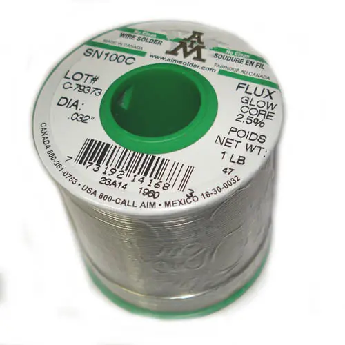 Lead-Free Solder Wire – 0.032 Inch Diameter, 1 Pound No-Clean Alloy Spool 1